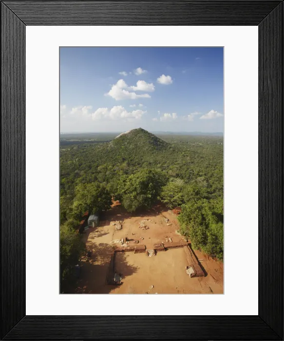 Framed Print : View of surrounding countryside from Sigiriya (UNESCO World Heritage Site), North