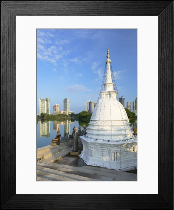 Framed Print : Statues at Seema Malakaya on Bere Lake, Colombo, Sri Lanka Framed Print : Statues at Seema Malakaya on Bere Lake, Colombo, Sri Lanka