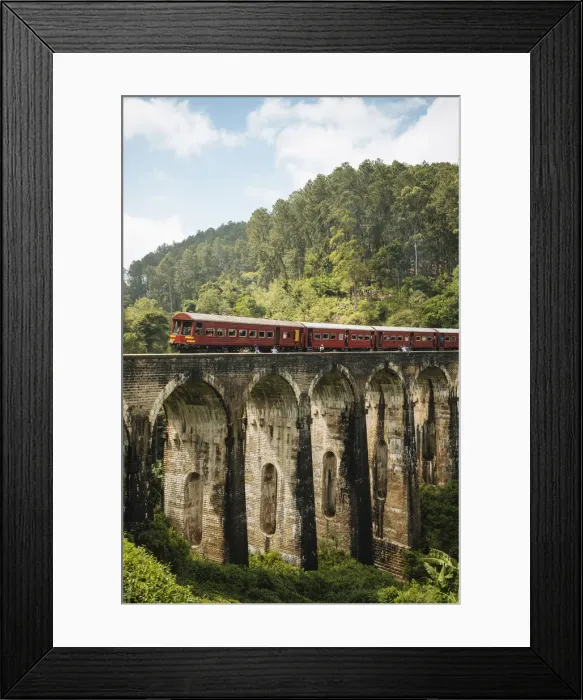 Framed Print : Train crossing Nine Arch Bridge, Ella, Uva Province, Sri Lanka, Asia Framed Print : Train crossing Nine Arch Bridge, Ella, Uva Province, Sri Lanka, Asia
