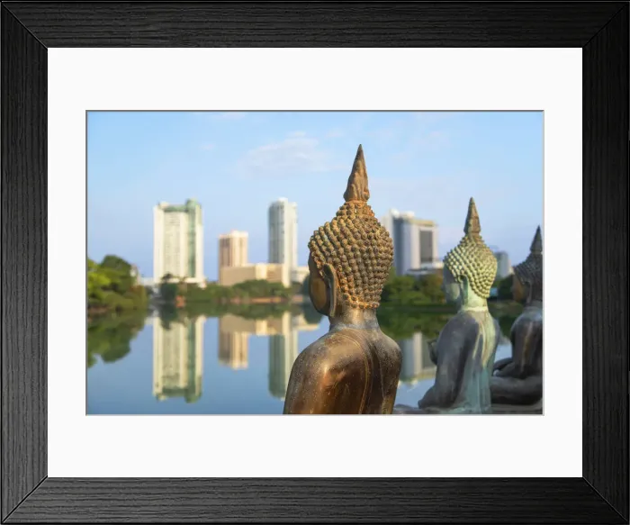 Framed Print : Statues at Seema Malakaya on Bere Lake, Colombo, Sri Lanka Framed Print : Statues at Seema Malakaya on Bere Lake, Colombo, Sri Lanka