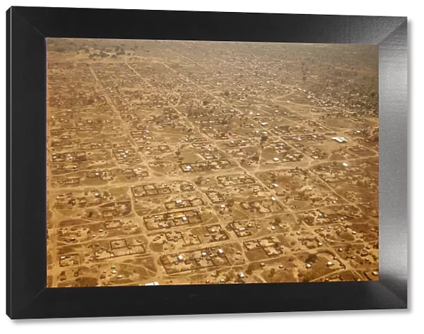 Leer, Unity State, South Sudan. Aerial view of the city