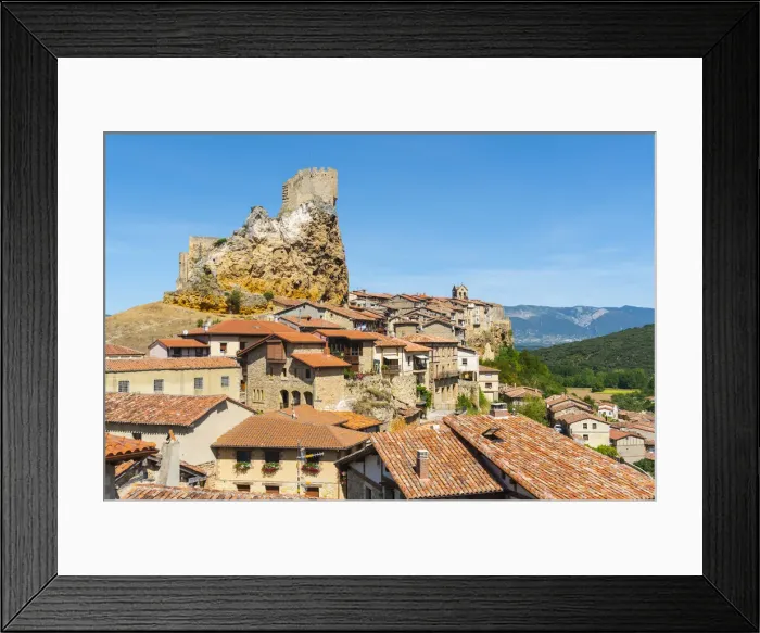 Framed Print : Spain, Castile and Leon, Frias. The 12th-century Frias castle overlooking the Ebro river Framed Print : Spain, Castile and Leon, Frias. The 12th-century Frias castle overlooking the Ebro river