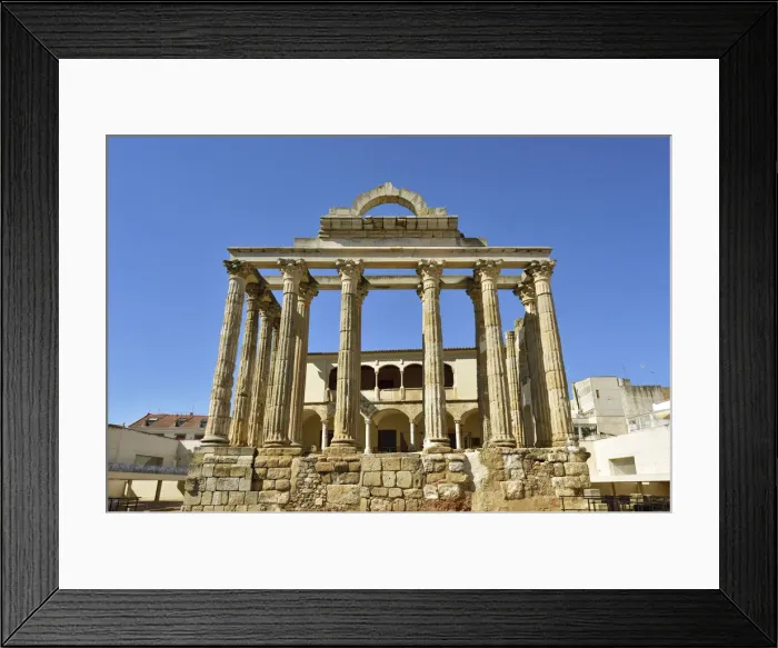 Framed Print : Templo de Diana (Diana Temple), a roman temple dating back to the 1st century BC Framed Print : Templo de Diana (Diana Temple), a roman temple dating back to the 1st century BC