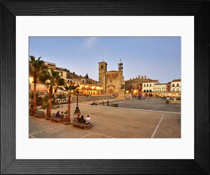 Framed Print : The Plaza Mayor in the evening with San Martin church. Trujillo, Spain Framed Print : The Plaza Mayor in the evening with San Martin church. Trujillo, Spain