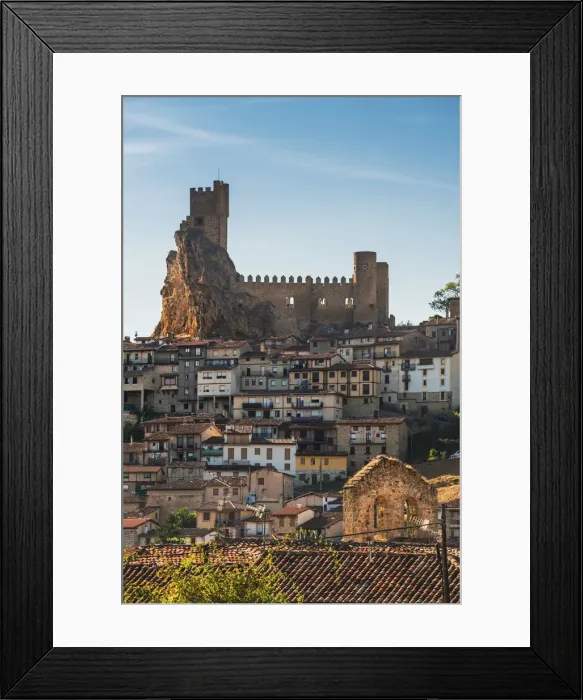 Framed Print : Spain, Castile and Leon, Frias. The 12th-century Frias castle overlooking the Ebro river Framed Print : Spain, Castile and Leon, Frias. The 12th-century Frias castle overlooking the Ebro river