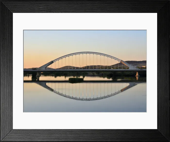 Framed Print : Lusitania Bridge over the Guadiana river. Merida, Spain