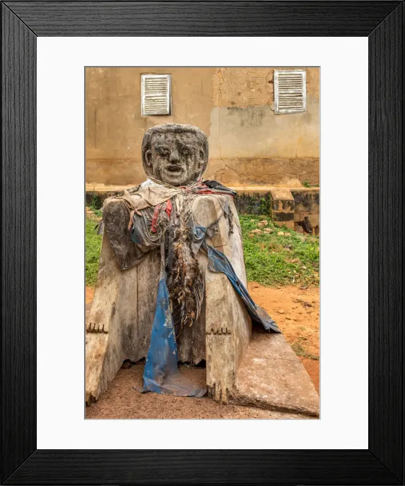 Framed Print : Africa, Togo, Togoville. Fetish in the heart of the village with sacrificial offering Framed Print : Africa, Togo, Togoville. Fetish in the heart of the village with sacrificial offering