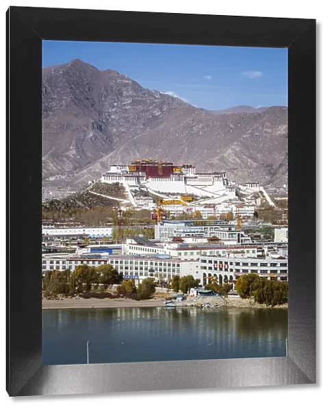 Lhasa city with Potala palace at daytime, Tibet