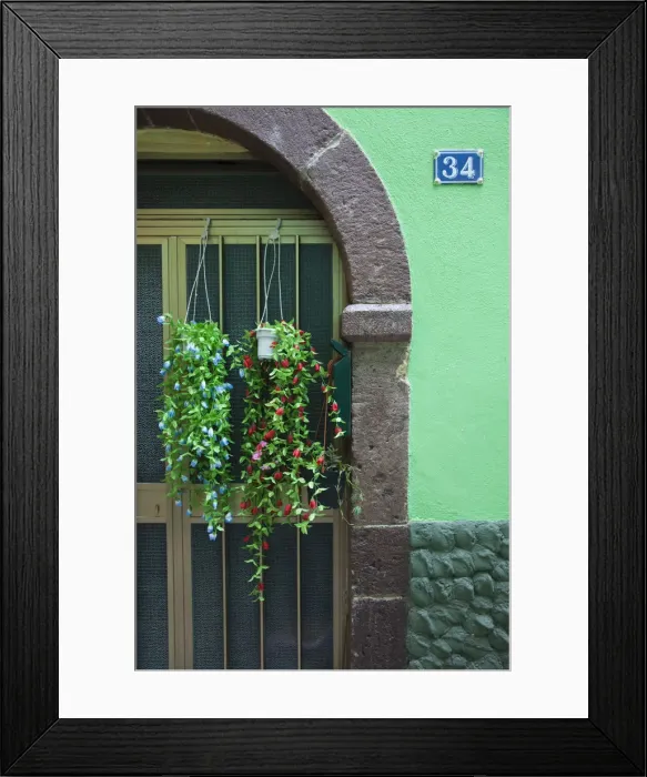 Framed Print : Italy, Sardinia, Western Sardinia, Bosa, doorway detail