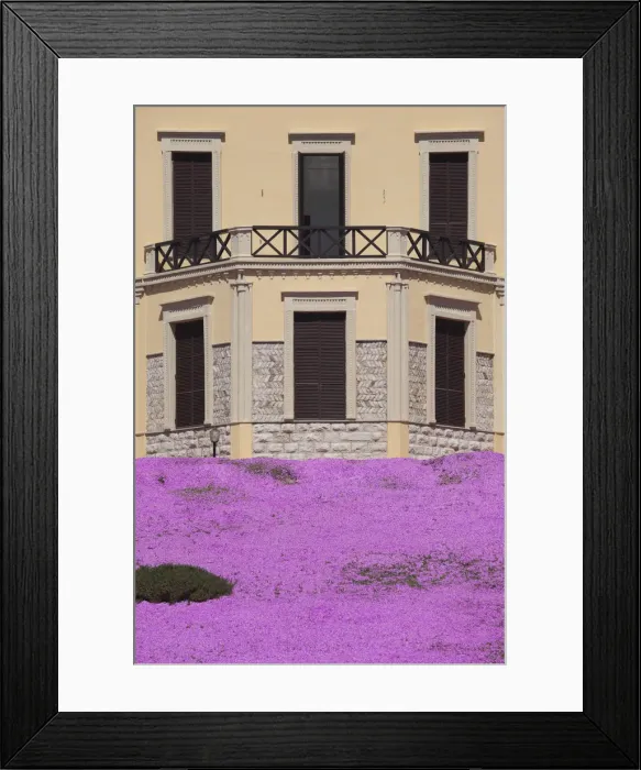 Framed Print : Italy, Sardinia, Western Sardinia, Alghero, beachside villa and flowers Framed Print : Italy, Sardinia, Western Sardinia, Alghero, beachside villa and flowers