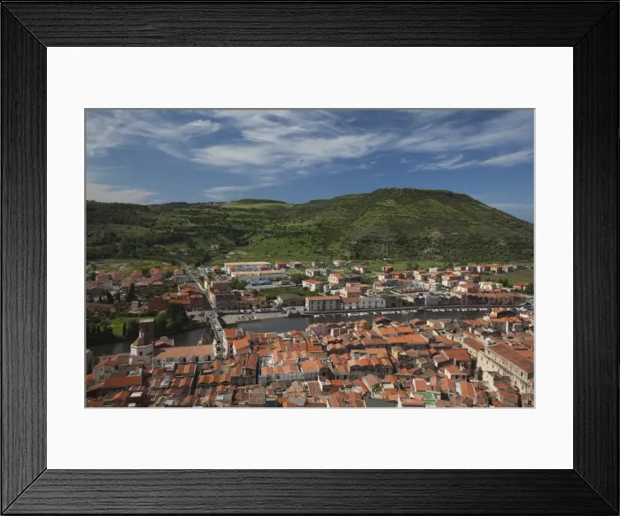 Framed Print : Italy, Sardinia, Western Sardinia, Bosa, town view from Castello Malaspina Framed Print : Italy, Sardinia, Western Sardinia, Bosa, town view from Castello Malaspina