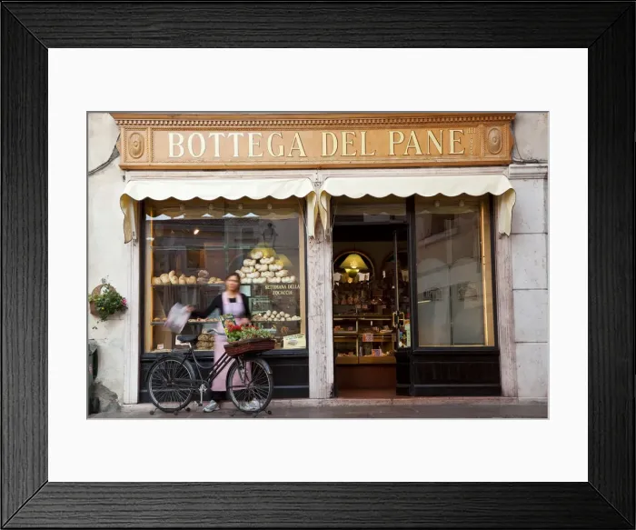 Framed Print : Bakery selling bread, cakes & pizza, Bassano del Grappa, Veneto, Italy Framed Print : Bakery selling bread, cakes & pizza, Bassano del Grappa, Veneto, Italy
