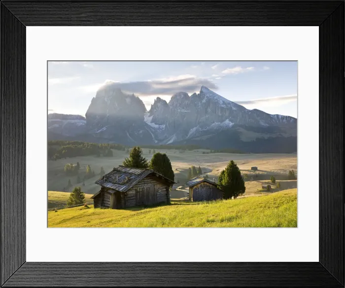 Framed Print : Italy, Trentino-Alto Adige, South Tyrol, Bolzano district, Alpe di Siusi, Seiser Alm