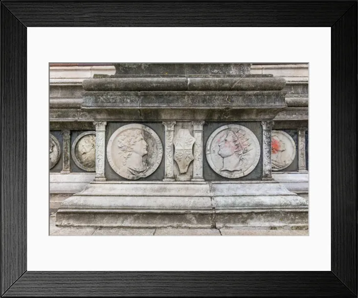 Framed Print : bas relief on the Abbey church, Certosa di Pavia monastery, Lombardy, Italy Framed Print : bas relief on the Abbey church, Certosa di Pavia monastery, Lombardy, Italy