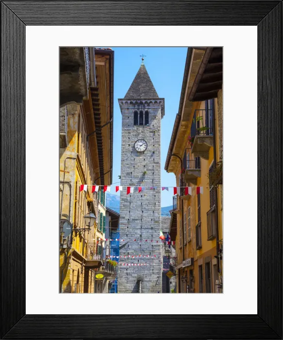 Framed Print : Torre del Comune (Town Hall Tower) Cannobio, Lake Maggiore, Piedmont, Italy Framed Print : Torre del Comune (Town Hall Tower) Cannobio, Lake Maggiore, Piedmont, Italy