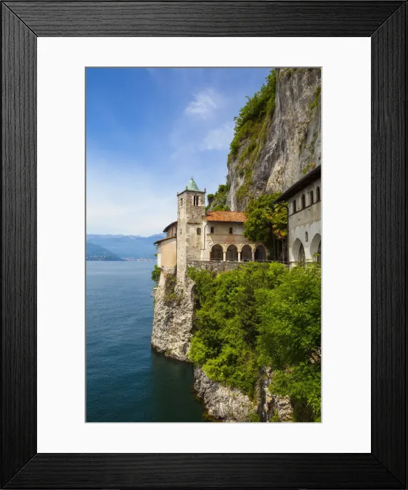 Framed Print : Picturesque Santa Caterina del Sasso Hermitage, Lake Maggiore, Piedmont, Italy Framed Print : Picturesque Santa Caterina del Sasso Hermitage, Lake Maggiore, Piedmont, Italy
