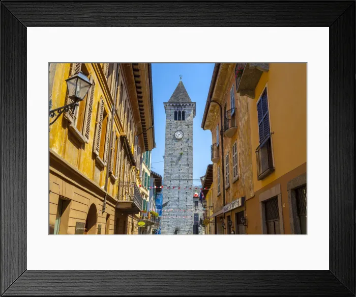 Framed Print : Torre del Comune (Town Hall Tower) Cannobio, Lake Maggiore, Piedmont, Italy Framed Print : Torre del Comune (Town Hall Tower) Cannobio, Lake Maggiore, Piedmont, Italy