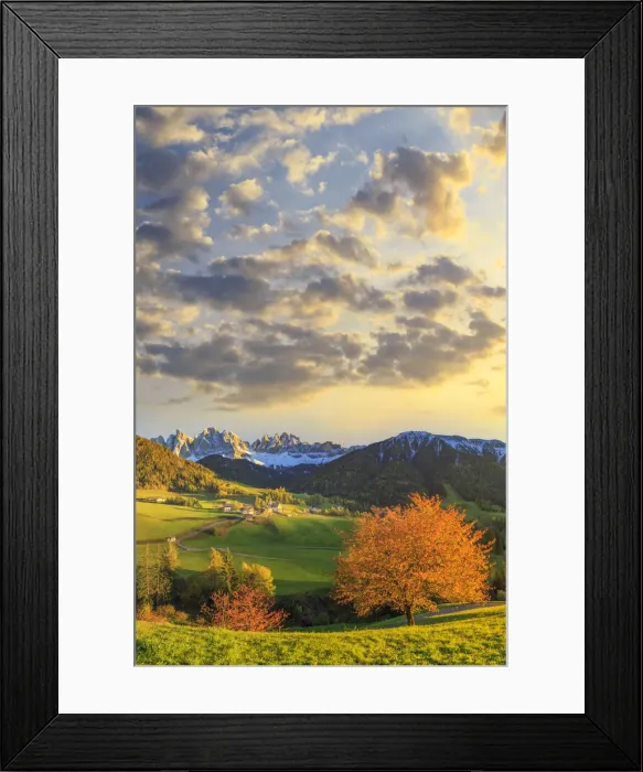 Framed Print : Italy, Trentino Alto Adige, South Tyrol Region, Val di Funes and Santa Magdalena town Framed Print : Italy, Trentino Alto Adige, South Tyrol Region, Val di Funes and Santa Magdalena town
