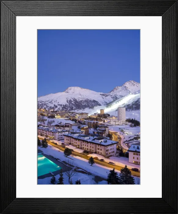 Framed Print : Sestriere Ski Resort (Site of 2006 Winter Olympics), Turin Province, Piedmont, Italy