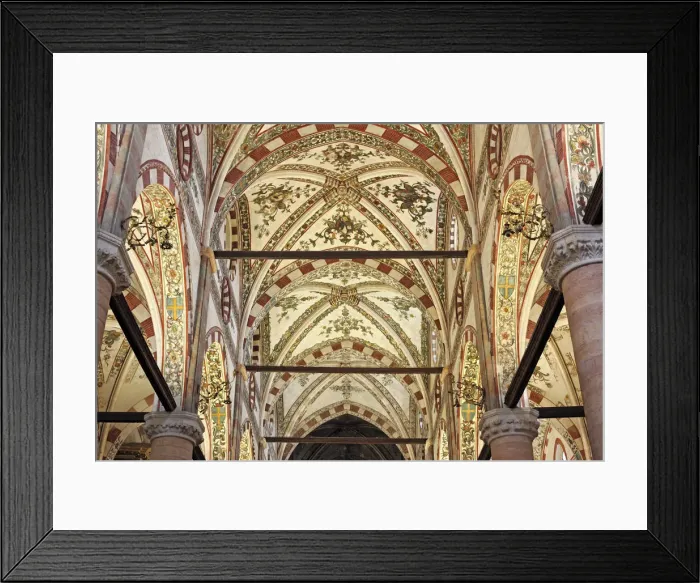 Framed Print : Church Santa Anastasia, Verona, Veneto, Italy