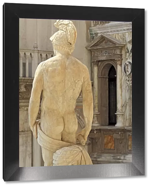 Sculpture inside courtyard of the Doges Palace (Palazzo Ducale), Venice, Veneto
