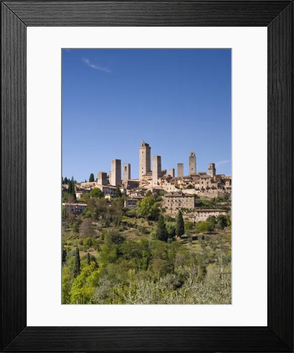 Framed Print : Medieval Town Skyline, San Gimignano, Tuscany, Italy Framed Print : Medieval Town Skyline, San Gimignano, Tuscany, Italy