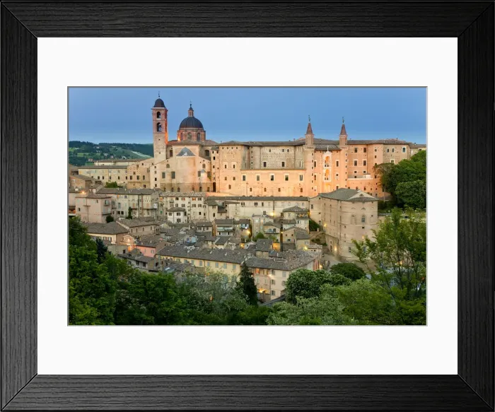 Framed Print : Dusk, Urbino, Marche, Italy Framed Print : Dusk, Urbino, Marche, Italy