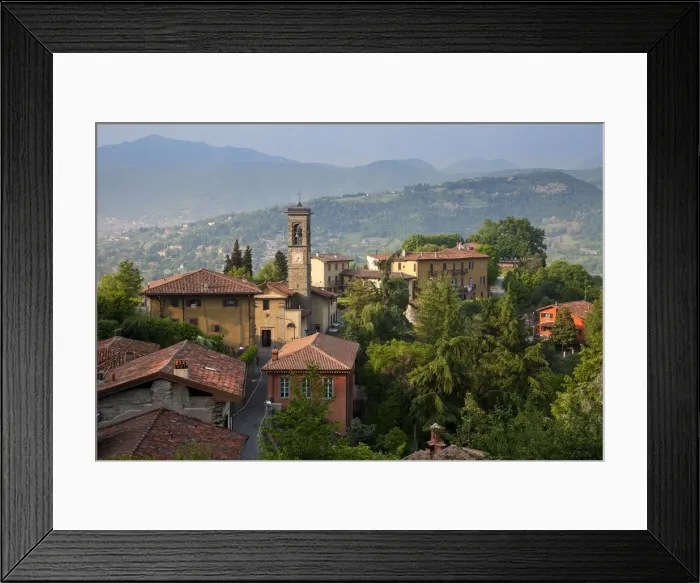 Framed Print : View over Bergamo, Lombardy, Italy Framed Print : View over Bergamo, Lombardy, Italy