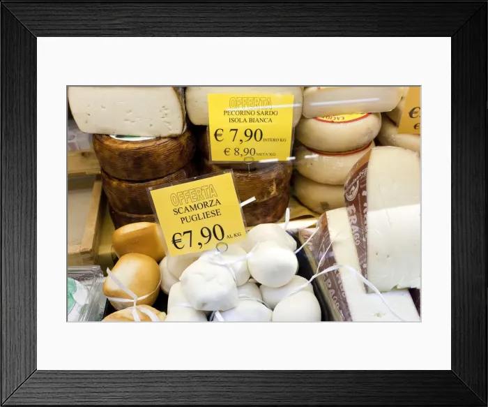 Framed Print : Italian cheeses, Bologna, Emilia Romagna, Italy Framed Print : Italian cheeses, Bologna, Emilia Romagna, Italy