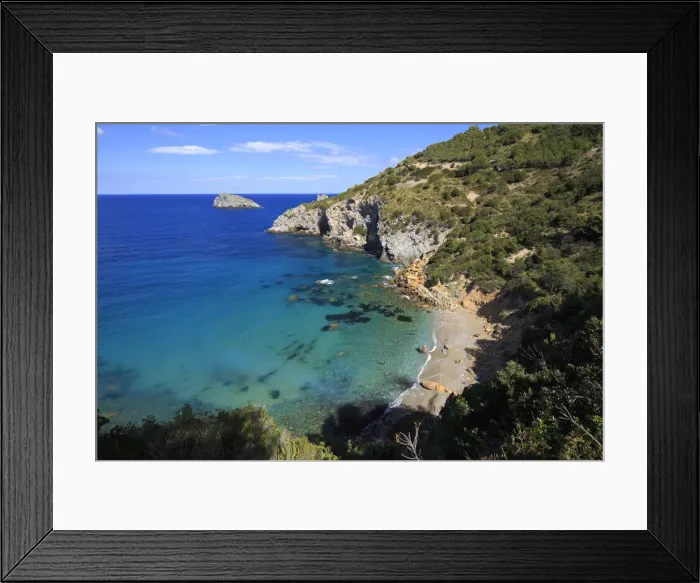 Framed Print : Italy, Tuscany, Monte Argentario, Acqua Dolce Beach Framed Print : Italy, Tuscany, Monte Argentario, Acqua Dolce Beach