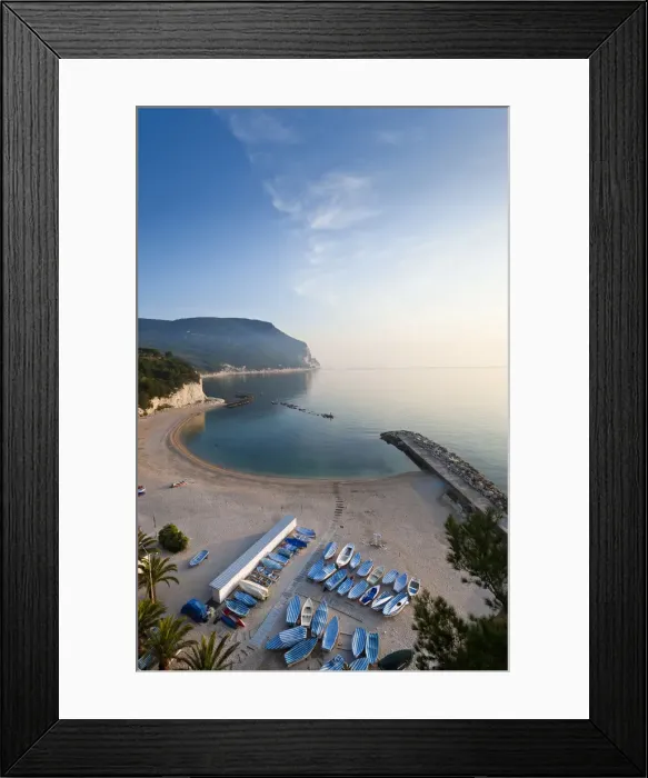 Framed Print : Beach, Sirolo, Marche, Italy Framed Print : Beach, Sirolo, Marche, Italy