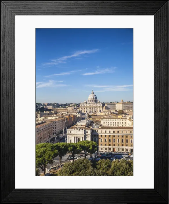 Framed Print : Italy, Lazio, Rome, View of St. Peters Basilica Framed Print : Italy, Lazio, Rome, View of St. Peters Basilica