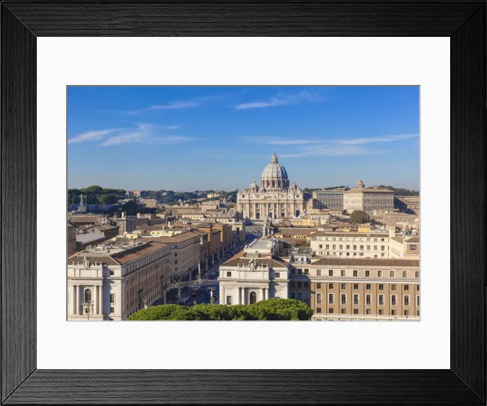 Framed Print : Italy, Lazio, Rome, View of St. Peters Basilica Framed Print : Italy, Lazio, Rome, View of St. Peters Basilica