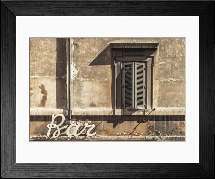 Framed Print : Italy, Lazio, Rome, Trastevere, Bar Sign Framed Print : Italy, Lazio, Rome, Trastevere, Bar Sign
