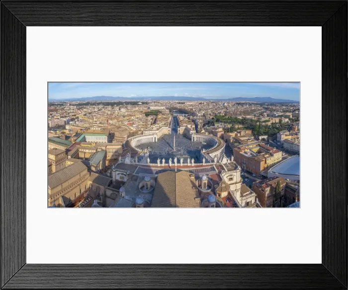 Framed Print : Italy, Lazio, Rome, The Vatican, St Peters Square from St Peters Basilica Framed Print : Italy, Lazio, Rome, The Vatican, St Peters Square from St Peters Basilica