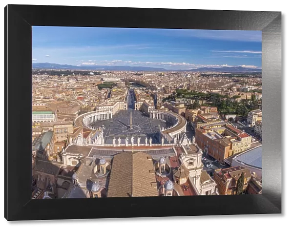 Italy, Lazio, Rome, The Vatican, St Peters Square from St Peter s