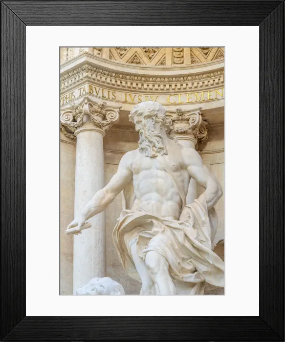 Framed Print : Italy, Lazio, Rome, Trevi Fountian, Oceanus statue
