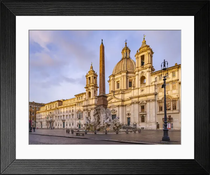 Framed Print : Italy, Lazio, Rome, Ponte, Piazza Navona, Fontana dei Quattro Fiumi, Fountain of Framed Print : Italy, Lazio, Rome, Ponte, Piazza Navona, Fontana dei Quattro Fiumi, Fountain of