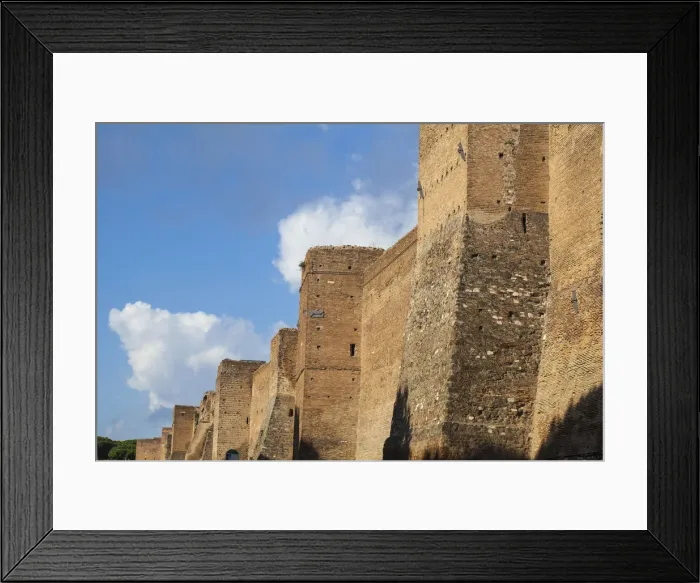Framed Print : Italy, Lazio, Rome, Ancient Appian Way, Walls ajoining the San Sebastian Gate - Porta Framed Print : Italy, Lazio, Rome, Ancient Appian Way, Walls ajoining the San Sebastian Gate - Porta
