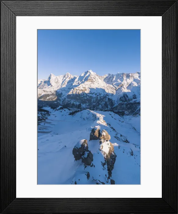 Framed Print : Eiger, Monch and Jungrau, Berner Oberland, canton of Bern, Switzerland Framed Print : Eiger, Monch and Jungrau, Berner Oberland, canton of Bern, Switzerland
