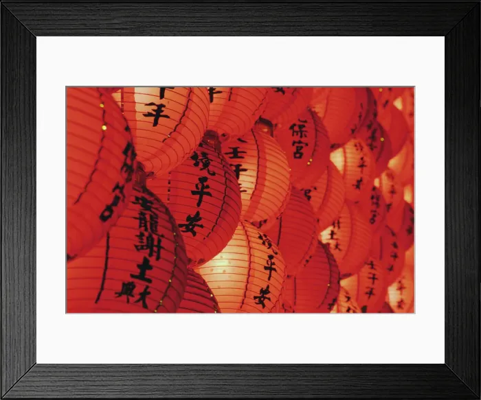 Framed Print : Red lanterns at temple, Taichung, Taiwan Framed Print : Red lanterns at temple, Taichung, Taiwan