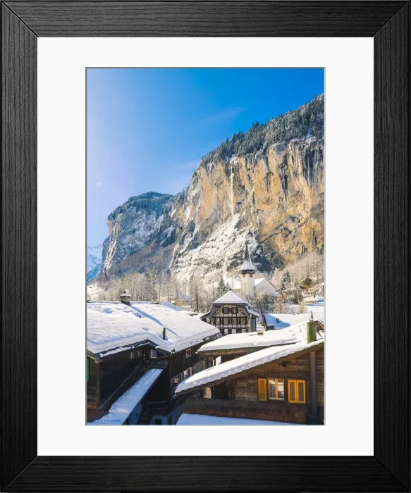 Framed Print : Lauterbrunnen, Berner Oberland, canton of Bern, Switzerland