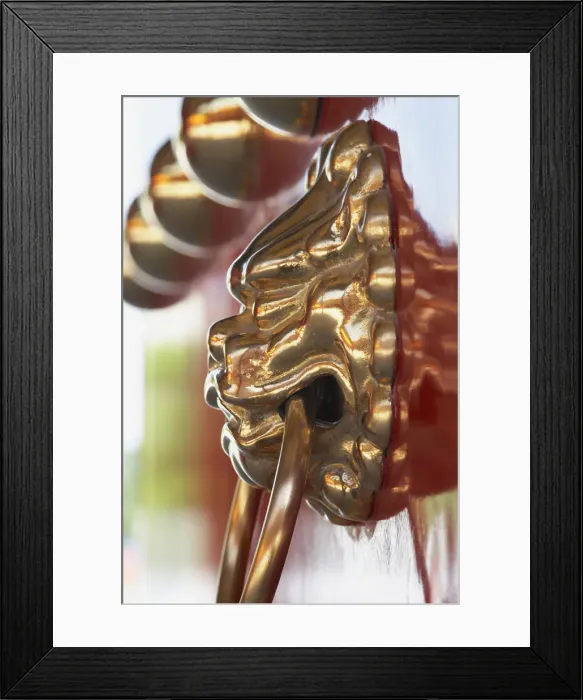 Framed Print : Lion door knocker at Martyrs Shrine, Taipei, Taiwan Framed Print : Lion door knocker at Martyrs Shrine, Taipei, Taiwan