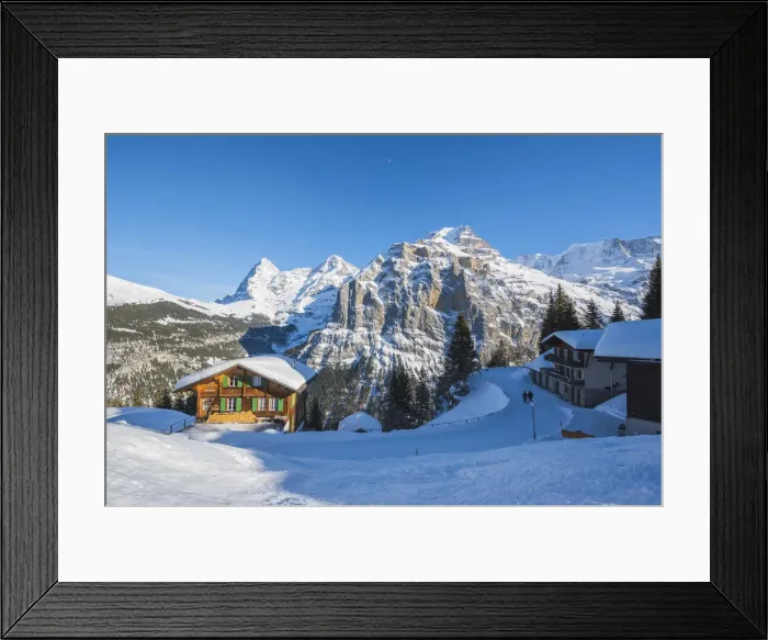 Framed Print : Mürren, Berner Oberland, canton of Bern, Switzerland. The village with Eiger Framed Print : Mürren, Berner Oberland, canton of Bern, Switzerland. The village with Eiger