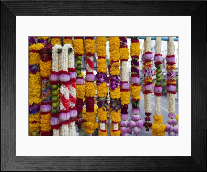 Framed Print : Bangkok, Thailand. Flowers at a street vendor in Bangkok