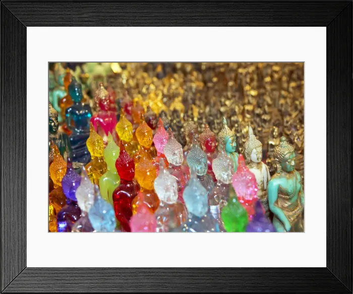 Framed Print : South East Asia, Thailand, Phetchaburi Province, Hua Hin, Night Market, garish buddha Framed Print : South East Asia, Thailand, Phetchaburi Province, Hua Hin, Night Market, garish buddha
