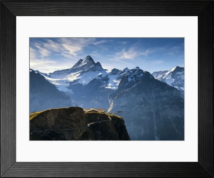 Framed Print : Wetterhorn & Schreckhorn Viewed From FIRST, Grindelwald, Bernese Oberland, Switzerland Framed Print : Wetterhorn & Schreckhorn Viewed From FIRST, Grindelwald, Bernese Oberland, Switzerland