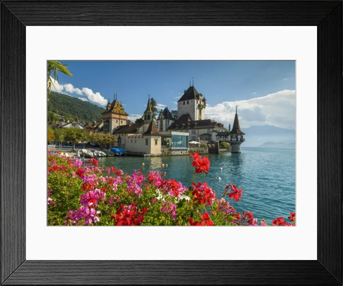 Framed Print : Oberhofen Castle, Lake Thun, Switzerland Framed Print : Oberhofen Castle, Lake Thun, Switzerland