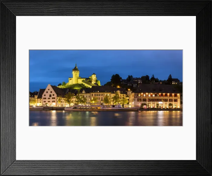 Framed Print : Castle Munot at Night, Schaffhausen, Switzerland Framed Print : Castle Munot at Night, Schaffhausen, Switzerland