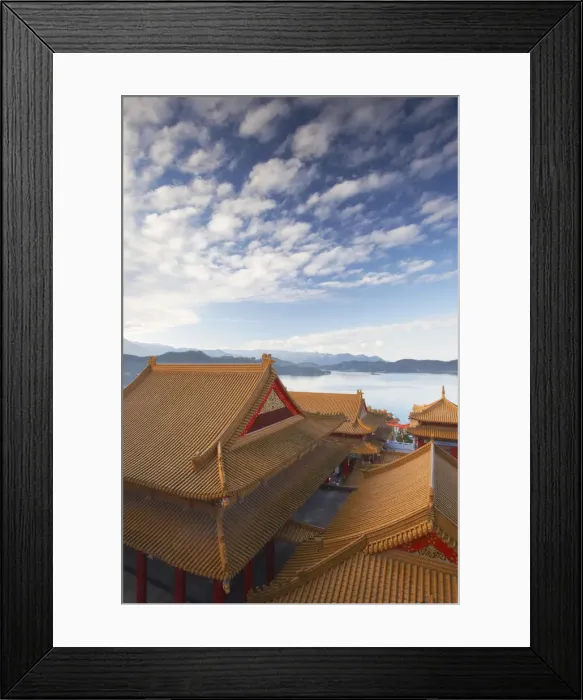 Framed Print : Rooftop of Wenwu Temple, Sun Moon Lake, Taiwan Framed Print : Rooftop of Wenwu Temple, Sun Moon Lake, Taiwan